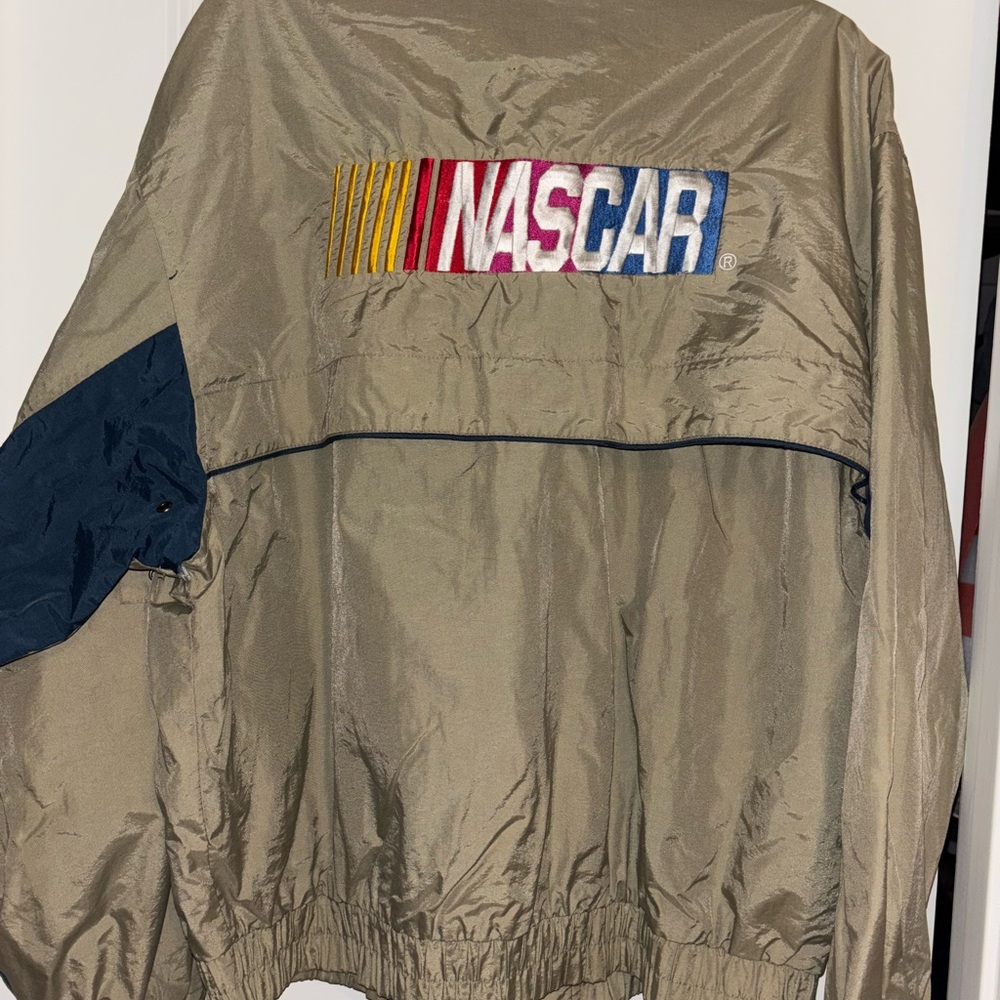 NASCAR Tan and Blue Windbreaker